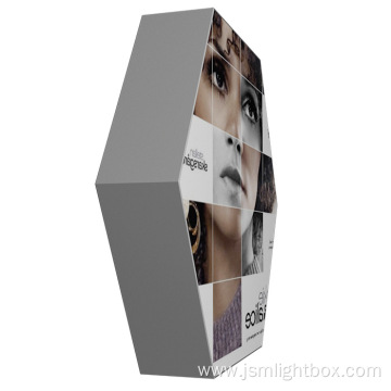 Customized LED Hexagonal Frameless UV Fabric Light Box